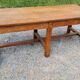 Table de ferme en chêne 6 pieds 2 tiroirs 200cm