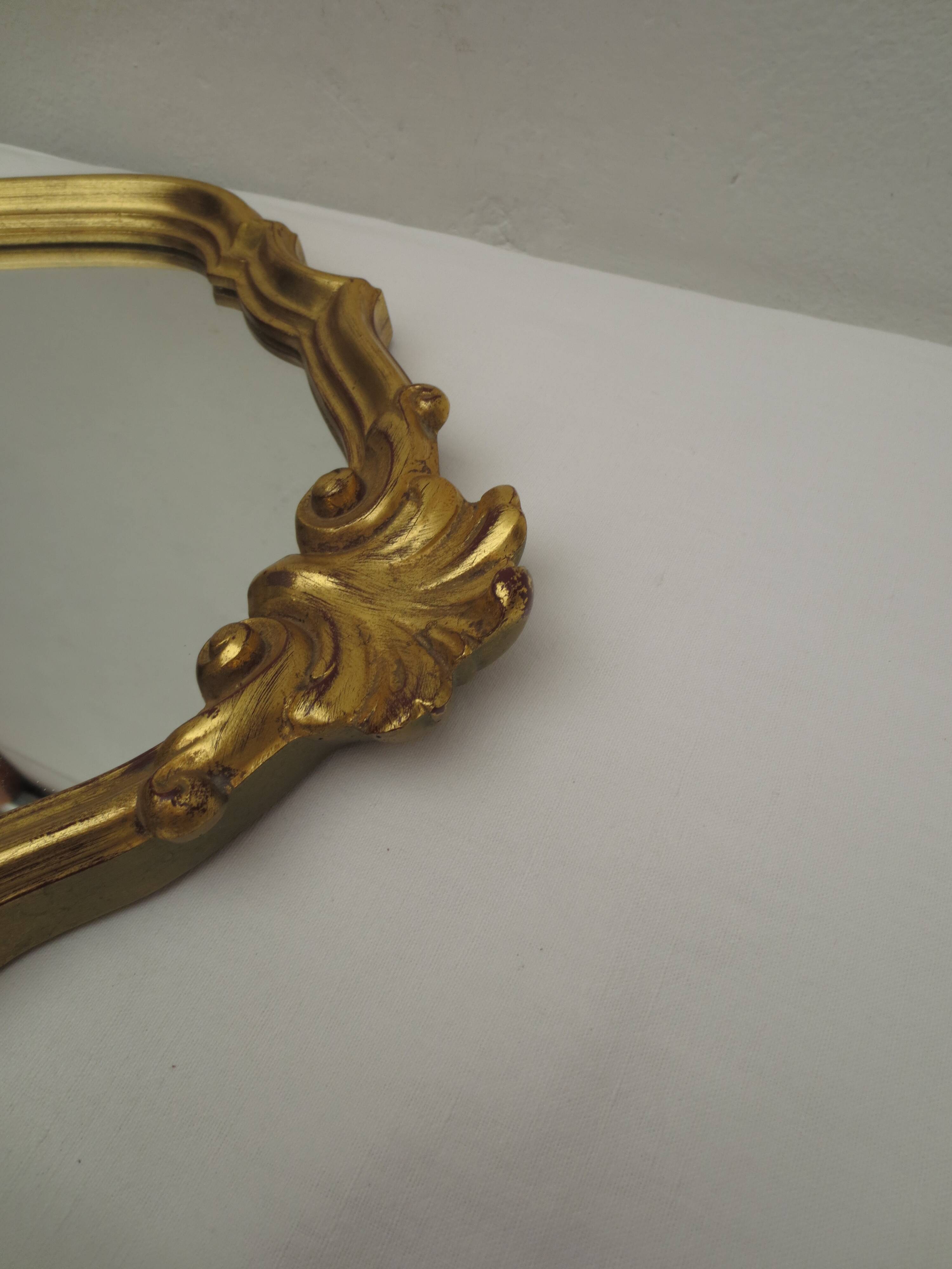 Louis XV style golden tower mirror, medium size