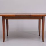 Extendable Nutwood dining table Jindrich Halabala 1960s