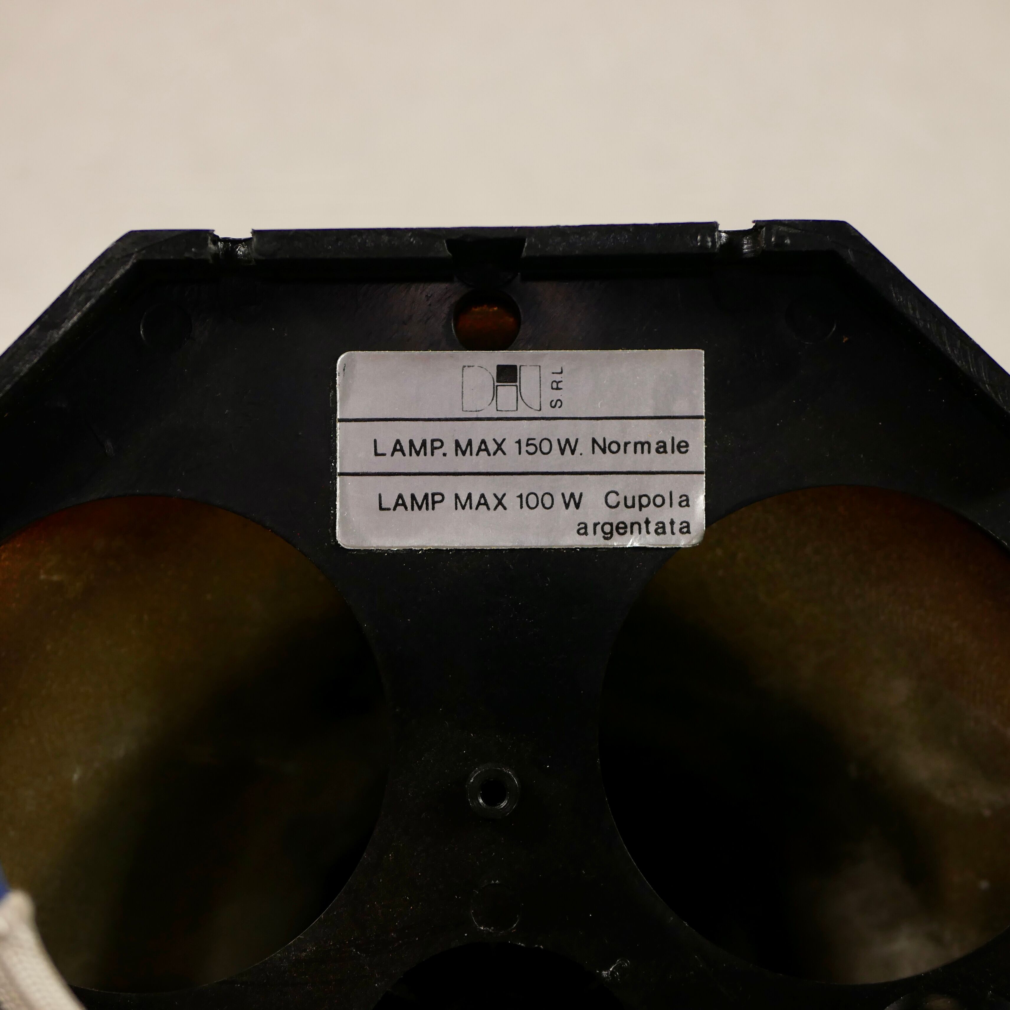 Octagonal silver brass wall lamp Motoko Ishii