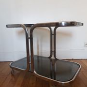 Metal and glass coffee table