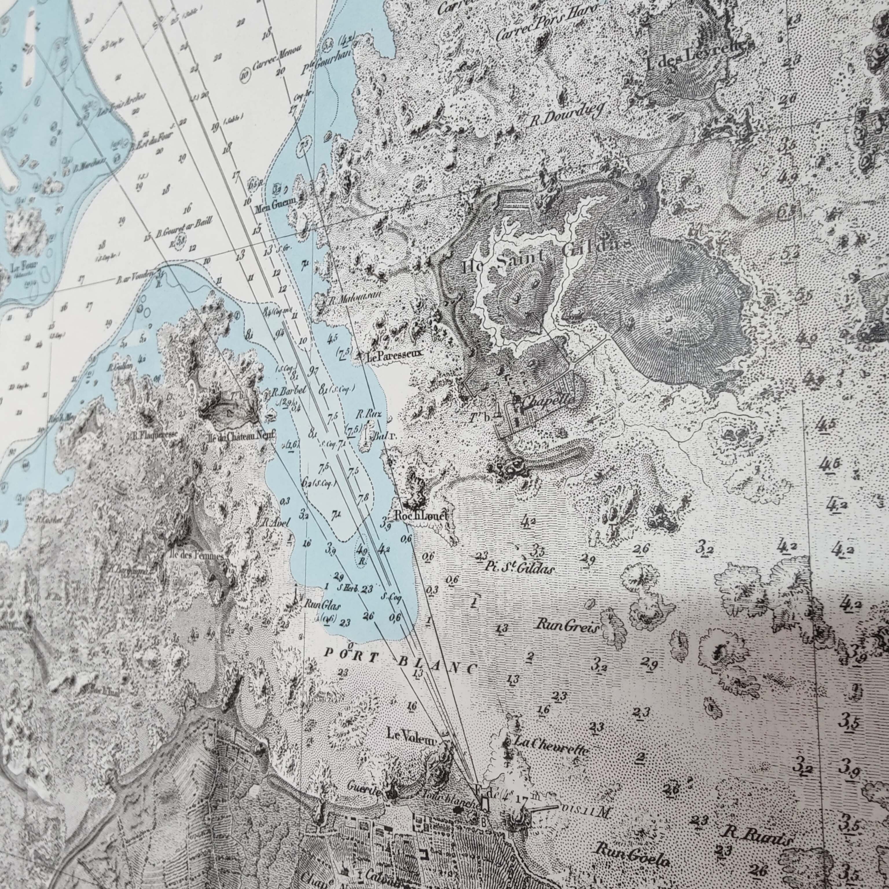 Old map Perros-Guirec Bretagne côtes-d'Armor