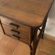 Rattan desk with three drawers