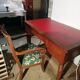Louis Philippe style walnut desk.
