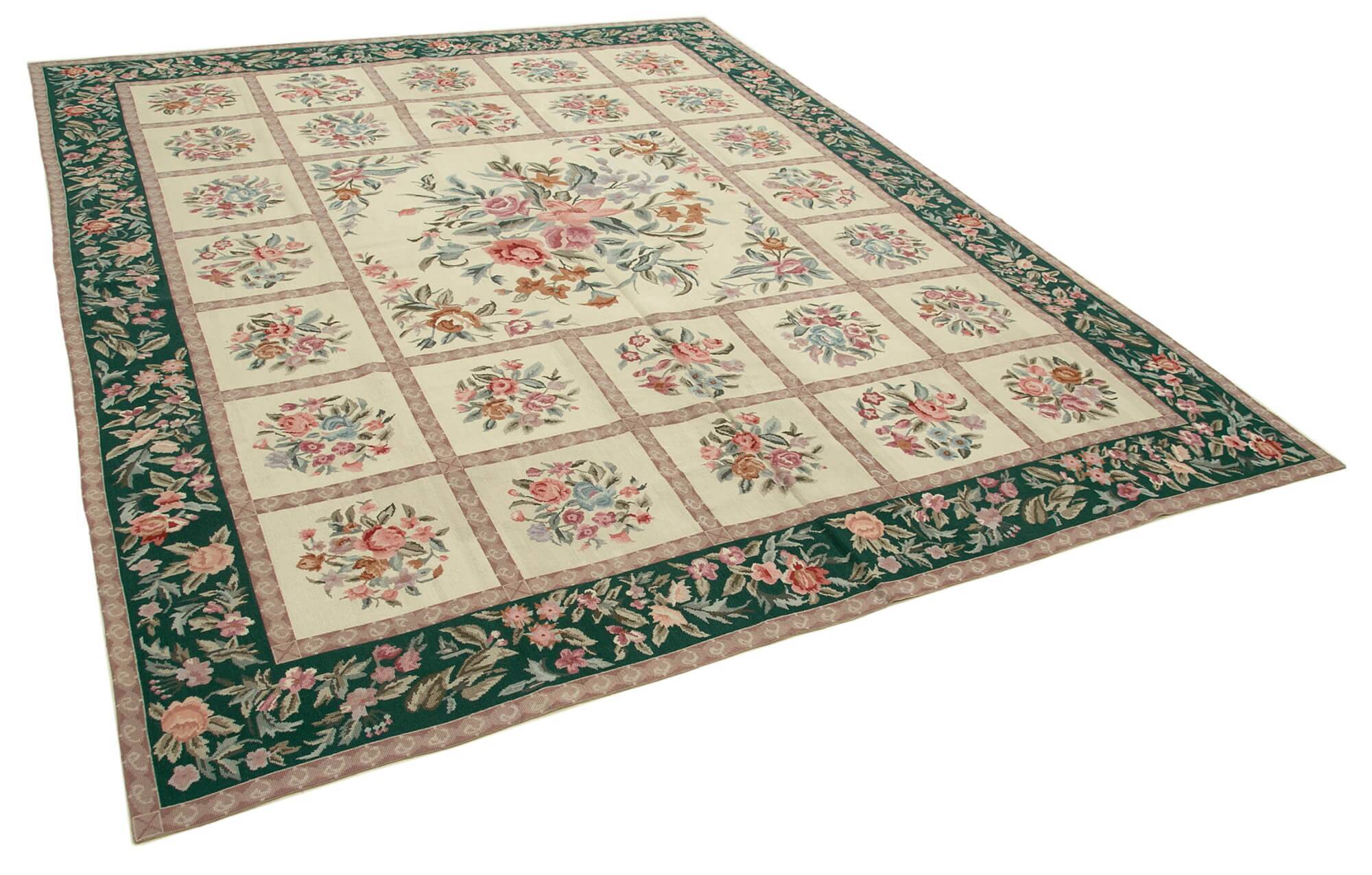 Handmade Vintage Flatweave Needlepoint Kilim 241 cm x 300 cm