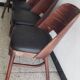 Set of 4 vintage faux wood chairs in the style of Hoswald Haerdtl