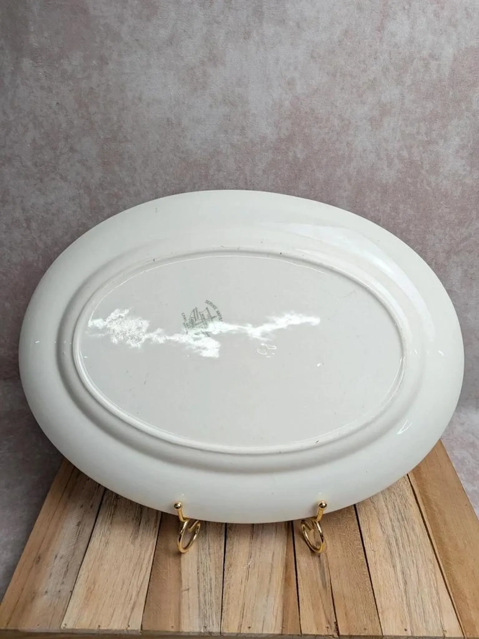 Large oval dish Terre de fer Creil et Montereau Labrador – Napoleon I service