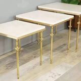 Marble and brass nesting tables