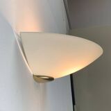 Postmodern vintage glass wall light by Metalarte, 1980s.