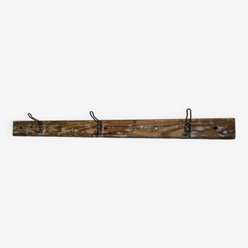 Vintage coat rack wood and iron