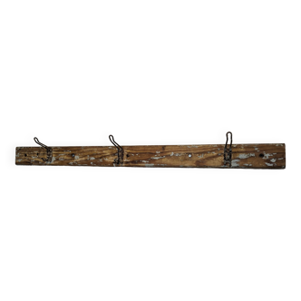 Vintage coat rack wood and iron