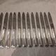 12 silver plated table knives, Francia goldsmith, single-flat, 24.7cm