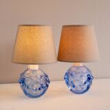 Mid-Century Modern Table Lamps in Blue by Börne Augustsson for Åseda Sweden