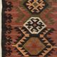 Jute and wool handwoven kilim runner
