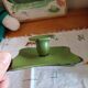 Old enamelled metal cellar rat candle holder