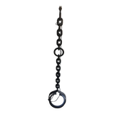 Brutalist chain floor lamp in wrought iron