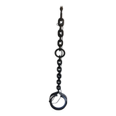 Brutalist chain floor lamp in wrought iron