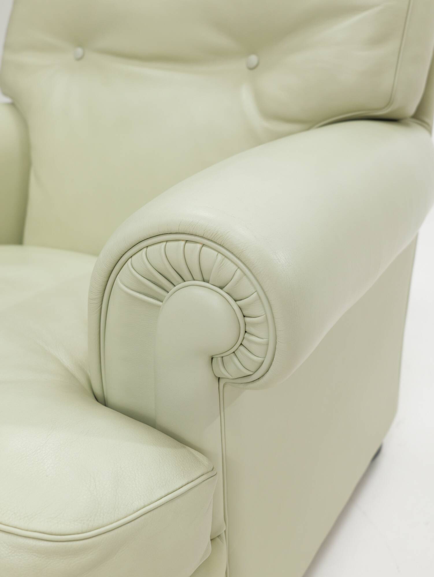 Poltrona Frau 'Dream B' armchair and ottoman, Italy, 1980s
