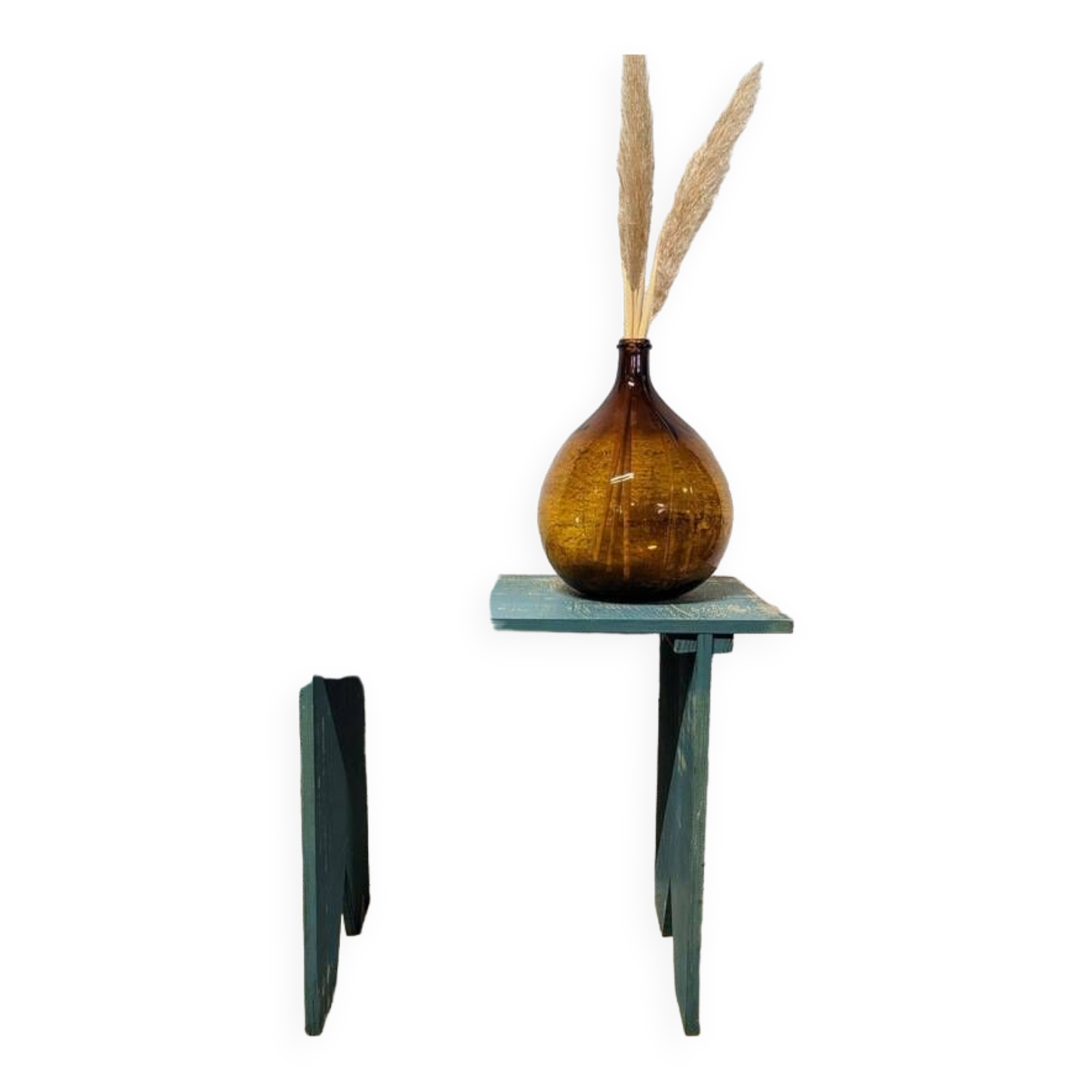 Small rustic pine bench