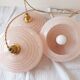Balladeuse lamp in pink clichy glass