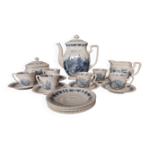 Coffee pot, milk jug, sugar bowl, 6 coffee cups and saucers.