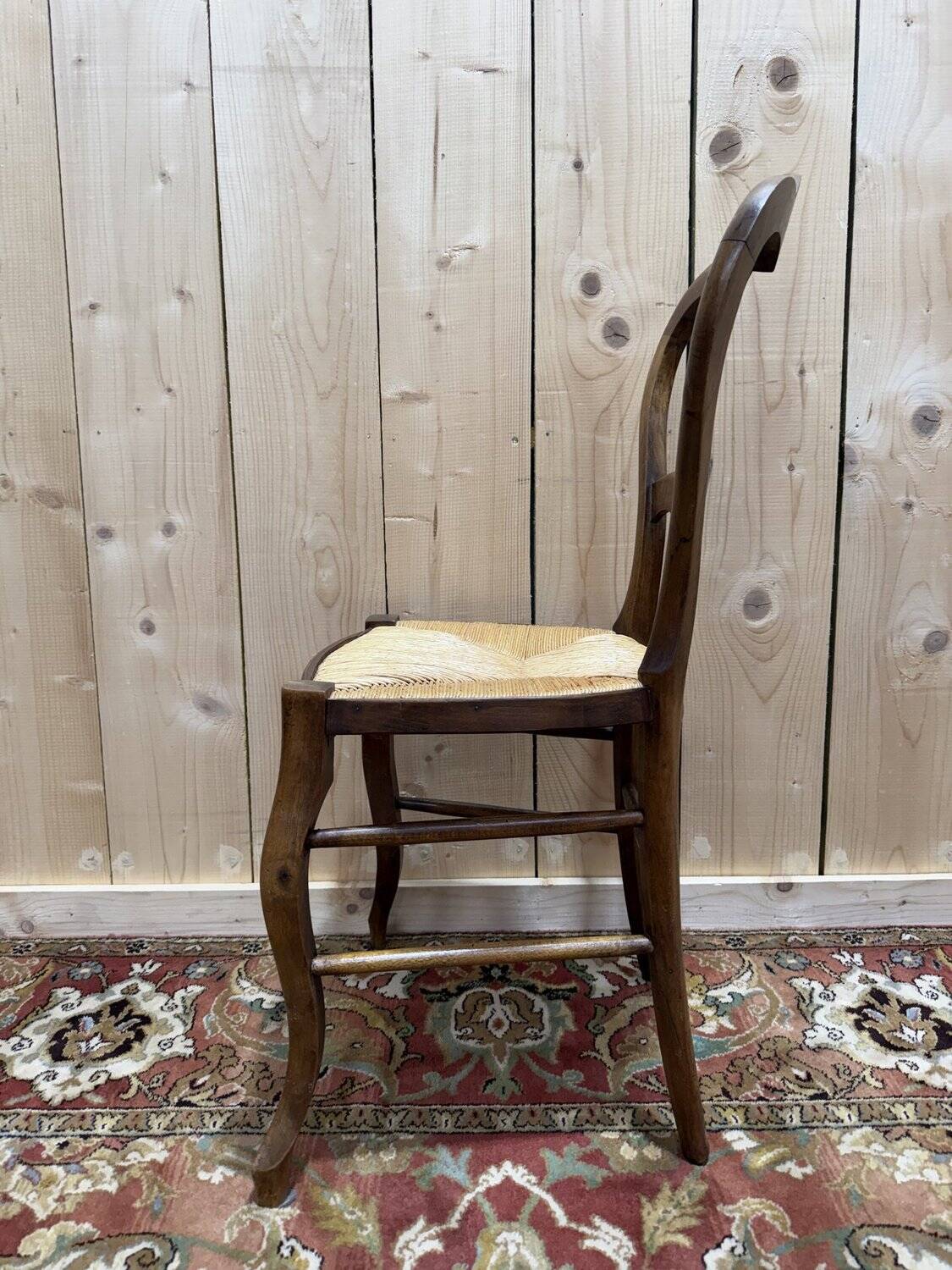 Set of 6 straw-seated chairs from the Louis Philippe period.