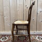 Set of 6 straw-seated chairs from the Louis Philippe period.