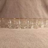 Set of small glasses with gold edging