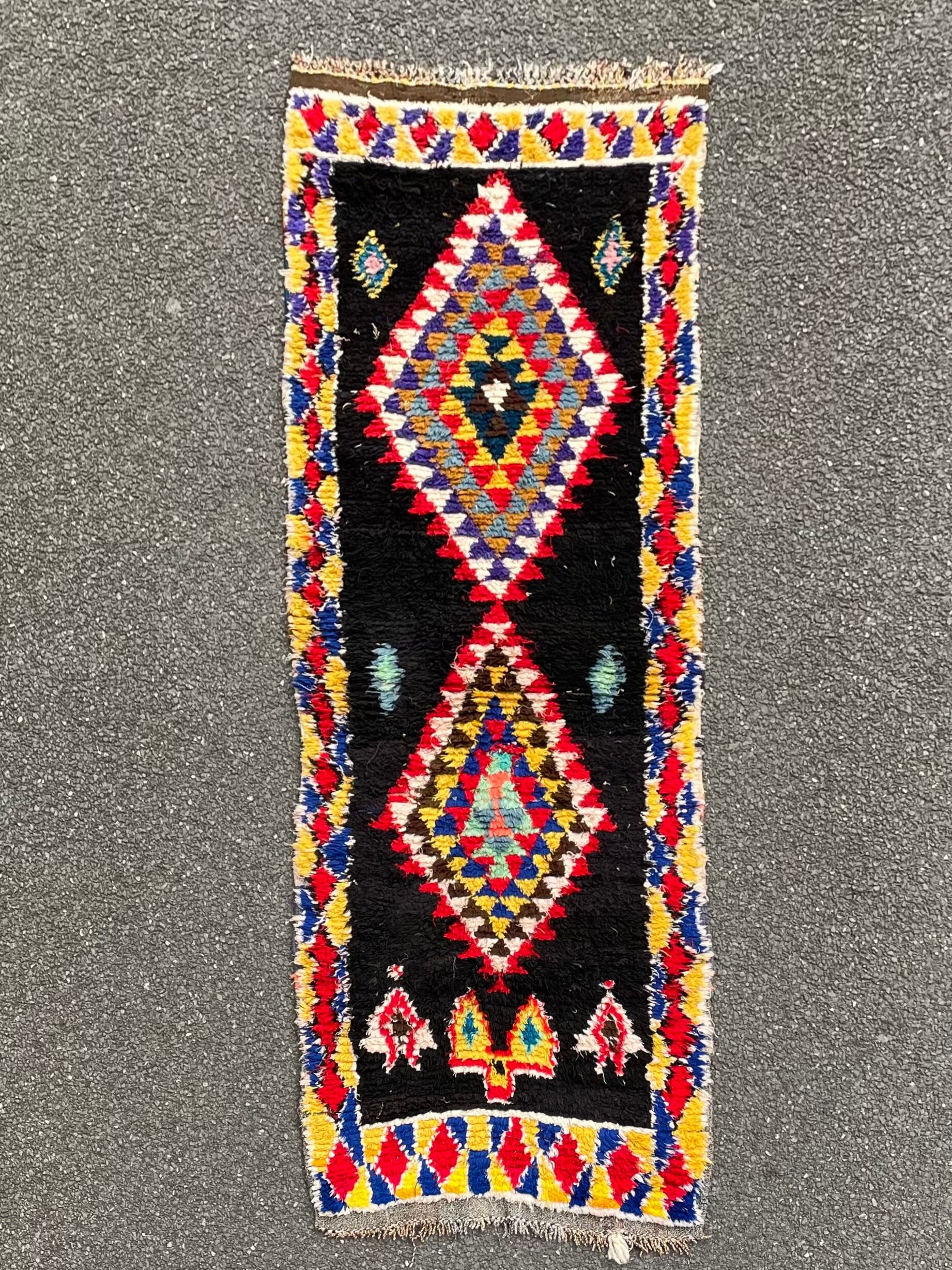 Carpet berbere boucherouite 80x245 cm
