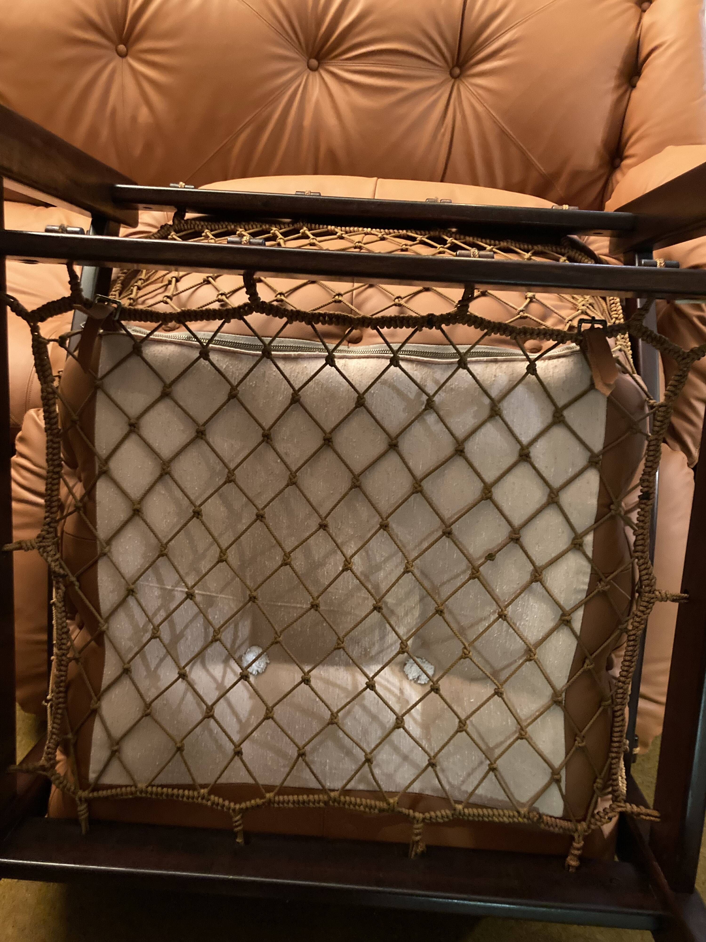 Rare set by JEAN GILLON, TIJUCA salon - 5 pieces - rosewood & leather