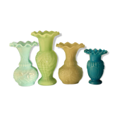 Opaline vases lot of 4