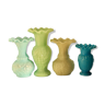 Opaline vases lot of 4