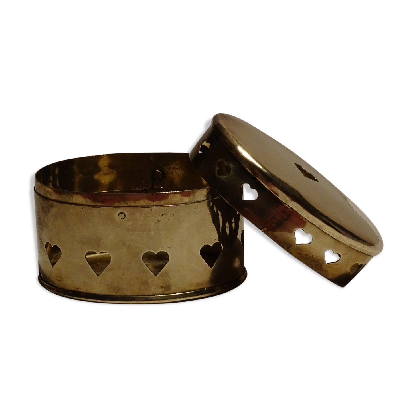 Indian brass box for pot pourri or other 70's