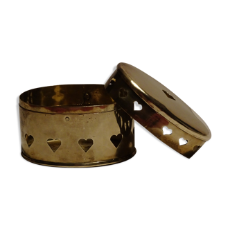 Indian brass box for pot pourri or other 70's