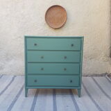 Green vintage wood dresser