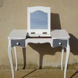 Small white and grey wooden dressing table