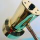 Art deco lamp, golden lamp shade, retro table lamp for apartment decor