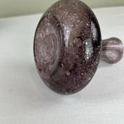 Vintage bubble glass soliflore vase in mauve/lilac.