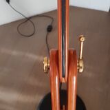Curvated mahogany floor lamp