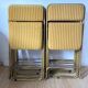 Lafuma folding chairs in velvet and gold metal