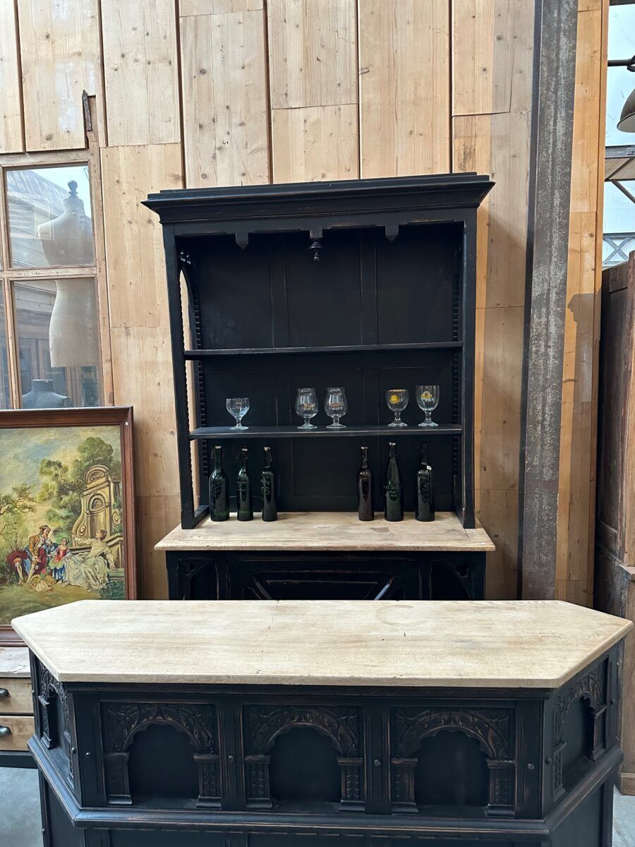 Patinated bar set from the early 20th century.