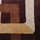 1970s Stunning Geometric Space Age Rug in Wool. Made in Italy