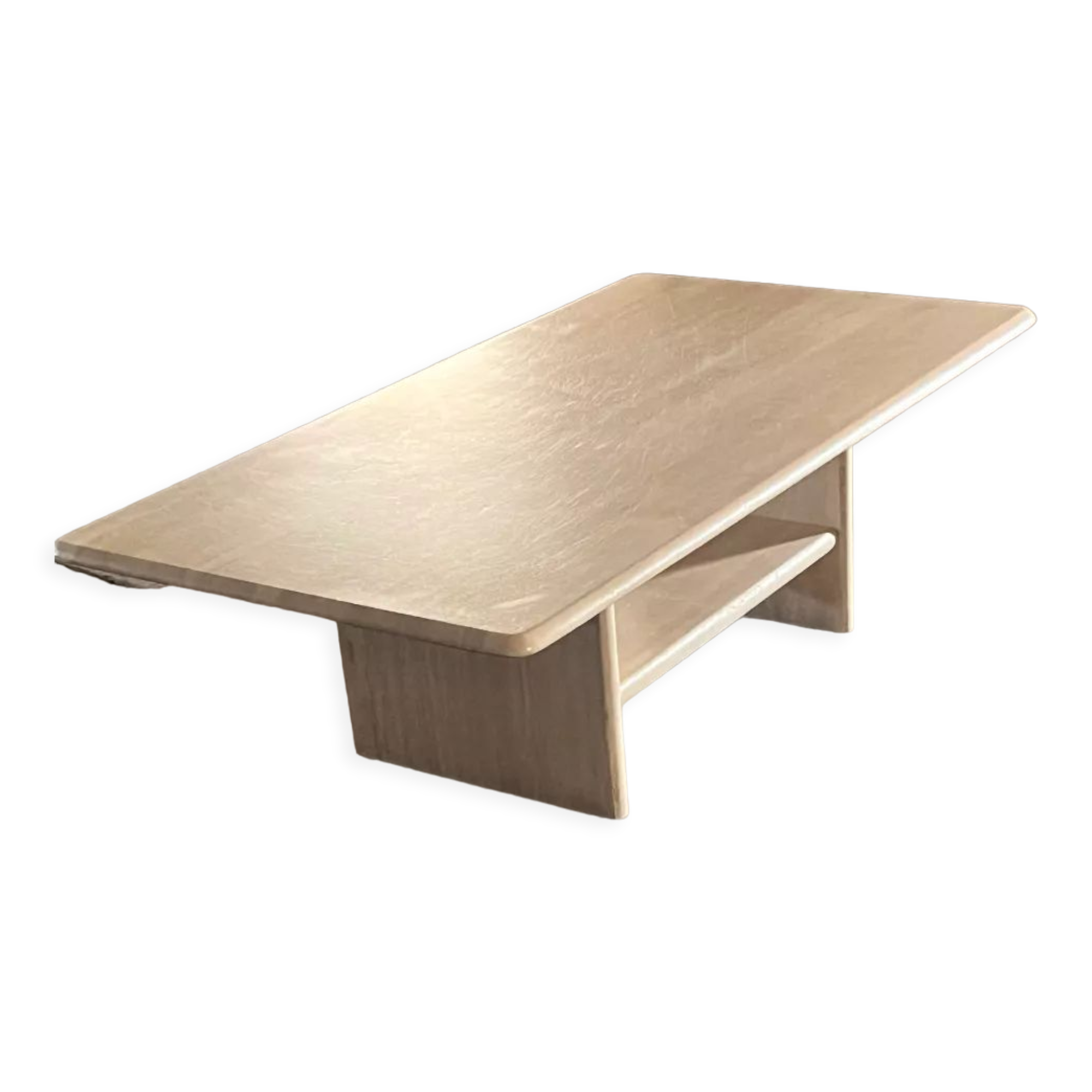 Travertine coffee table