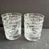 2 Verres à whisky – Cristal gravé
