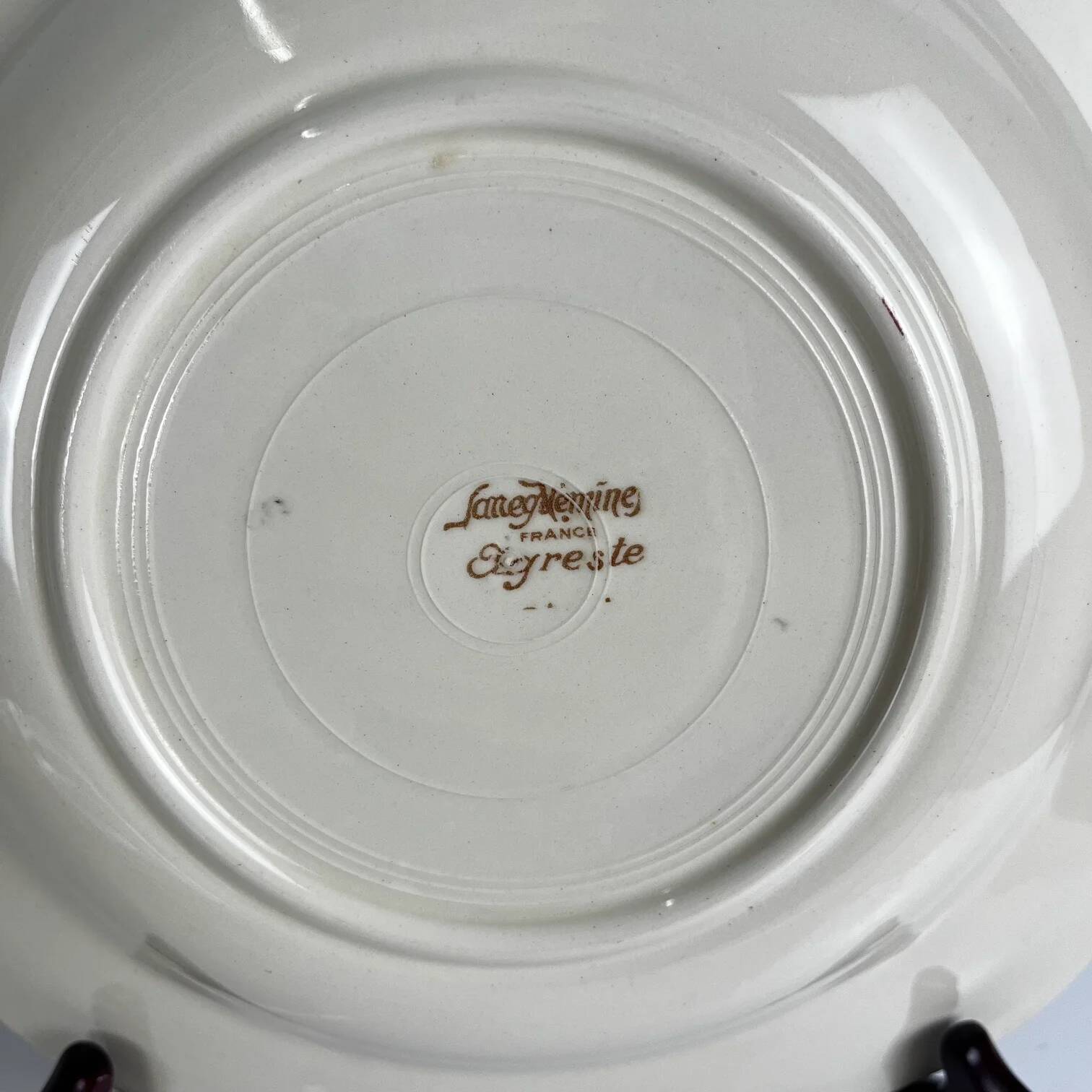 Set of 6 deep plates "Agreste" Sarreguemines, 20th century