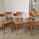 Set of 6 Hiller chairs, vintage bistro