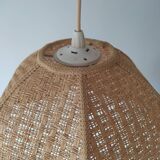 Vintage straw hanging lamp