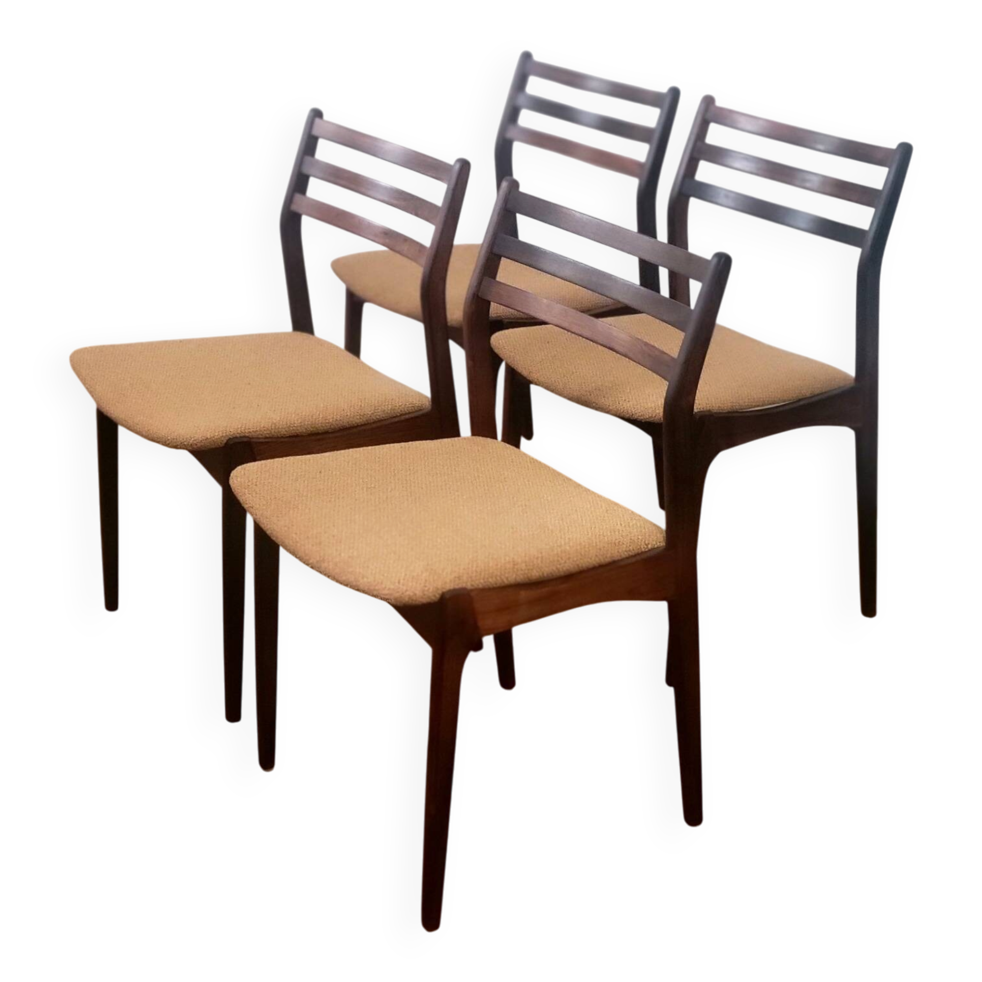 Set of 4 vintage Danish chairs by Vestervig Eriksen in rosewood