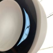 Postmodern glass bowl from mid-century Italy by Alessandro Pianon for Vistosi, 1960s.