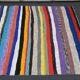 1970s Vintage Turkish Oushak Handmade Wool Cotton Blue Runner Rug 142x347